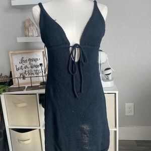 Zara navy  Knit Swim Cover-Up